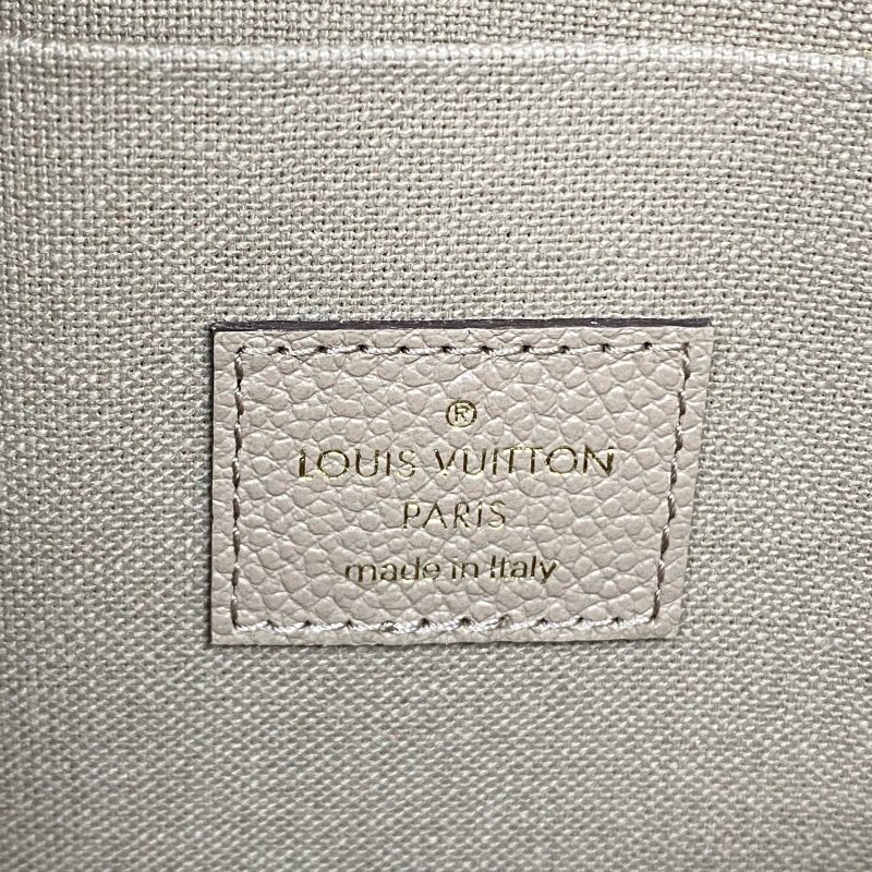 △ Louis Vuitton 路易威 Pochette Felicie Beige Empreinte Calfskin Monogram Chain Cross-body Bag M69977 淺褐色壓花牛皮花紋鏈條斜背袋 M69977 -257021458-14