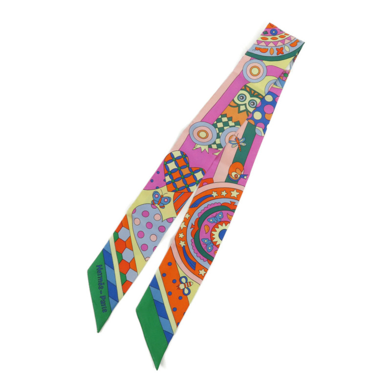 HERMES 絲質Twilly絲巾-0