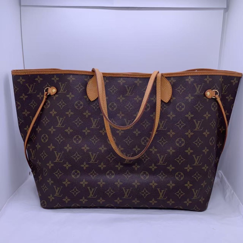 二手 lv neverfull 大號老花,包口手柄內里發黑磨損,包有異味-0