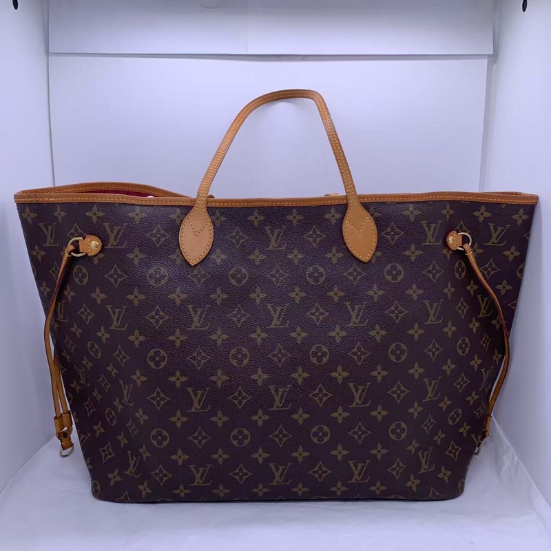 二手 lv neverfull 大號老花,包口手柄內里發黑磨損,包有異味-1
