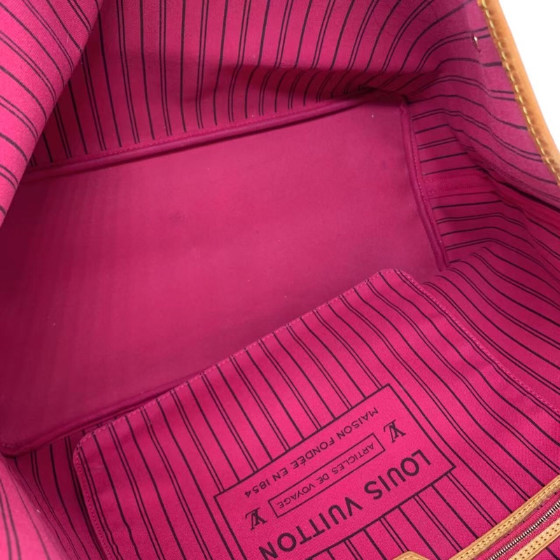 二手 lv neverfull 大號老花,包口手柄內里發黑磨損,包有異味-3