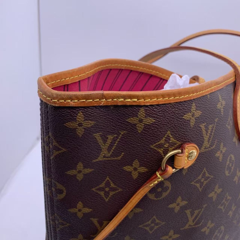 二手 lv neverfull 大號老花,包口手柄內里發黑磨損,包有異味-8