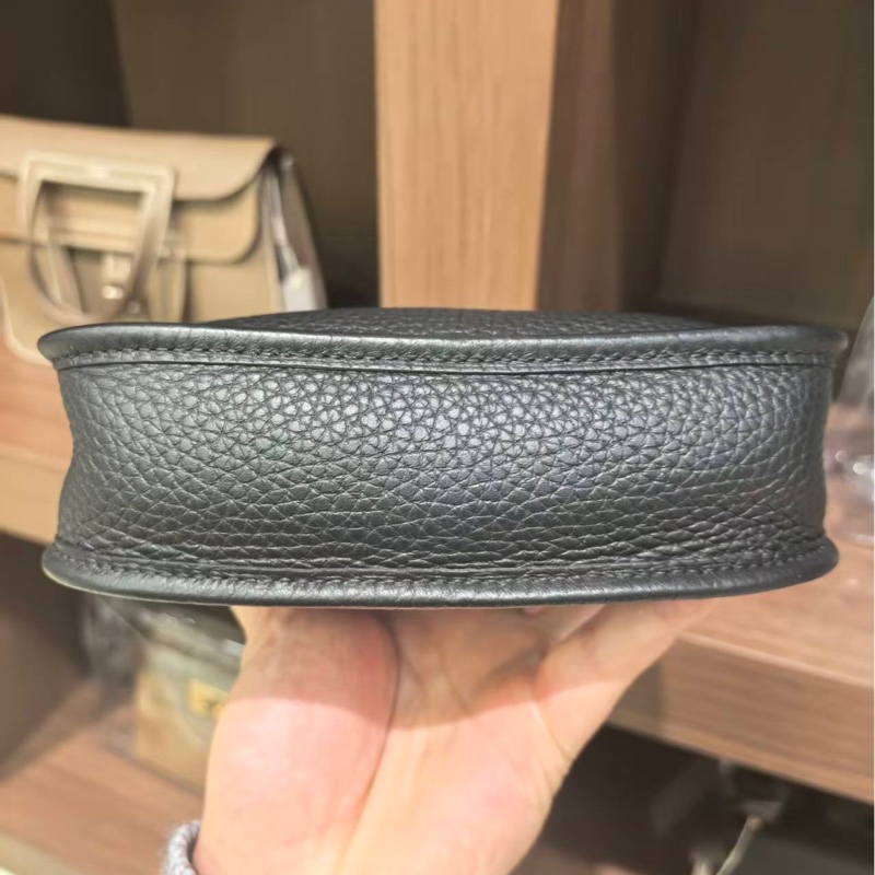 愛馬仕 mini evelyne 黑銀 w刻 絕美-8