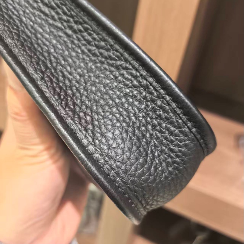 愛馬仕 mini evelyne 黑銀 w刻 絕美-19