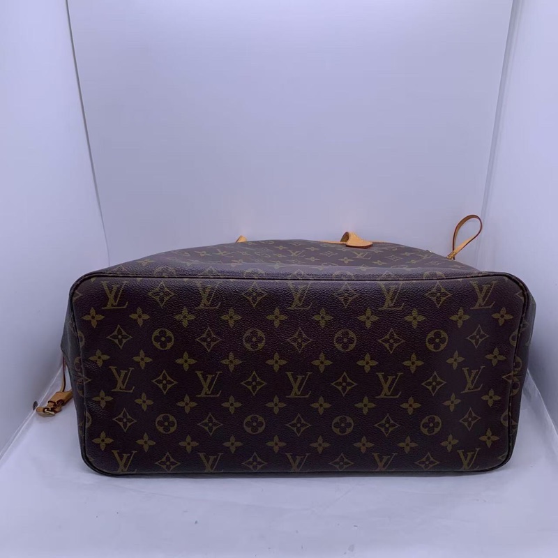 二手 lv neverfull 大號老花，包口手柄內里發黑磨損，包有異味-2