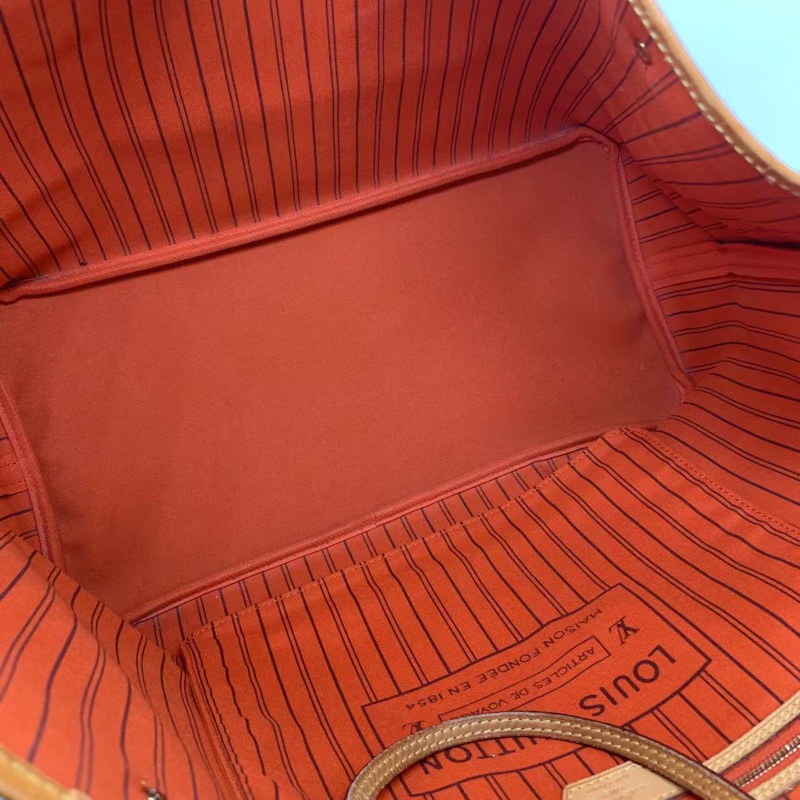 二手 lv neverfull 大號老花，包口手柄內里發黑磨損，包有異味-4