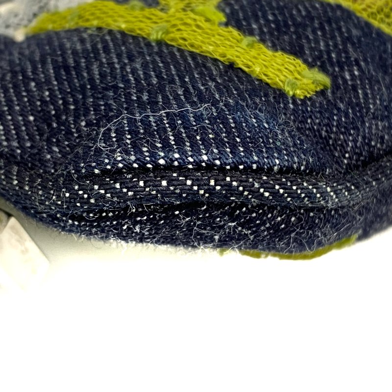 ☆ Fendi 芬迪 Navy Denim Flower Shoulder Bag 深藍色牛仔布花花肩背袋 - 257021827-10