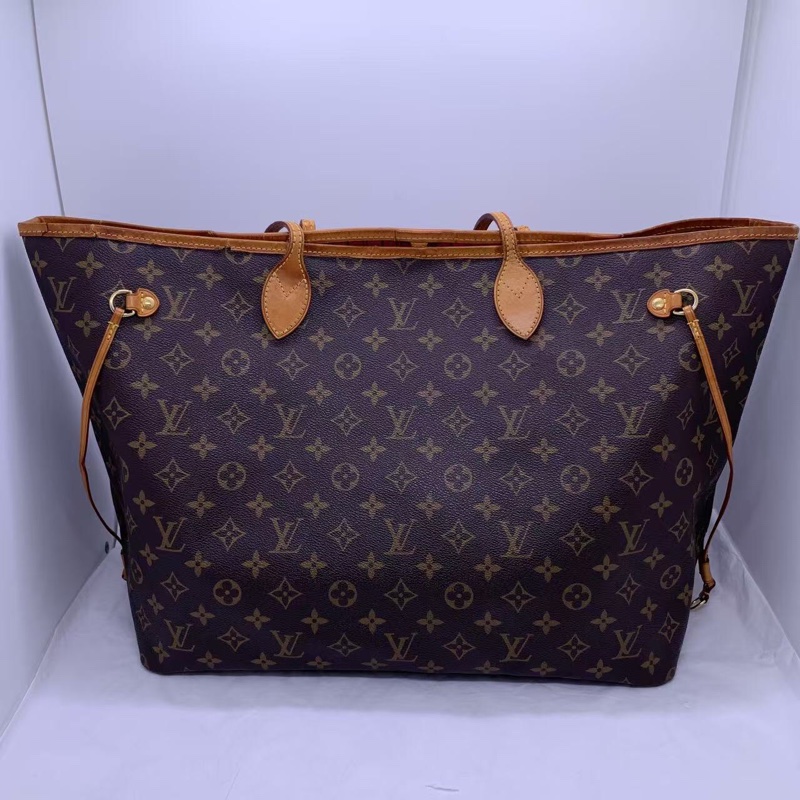 二手 lv neverfull 大號老花，包口手柄內里發黑磨損，包有異味-1