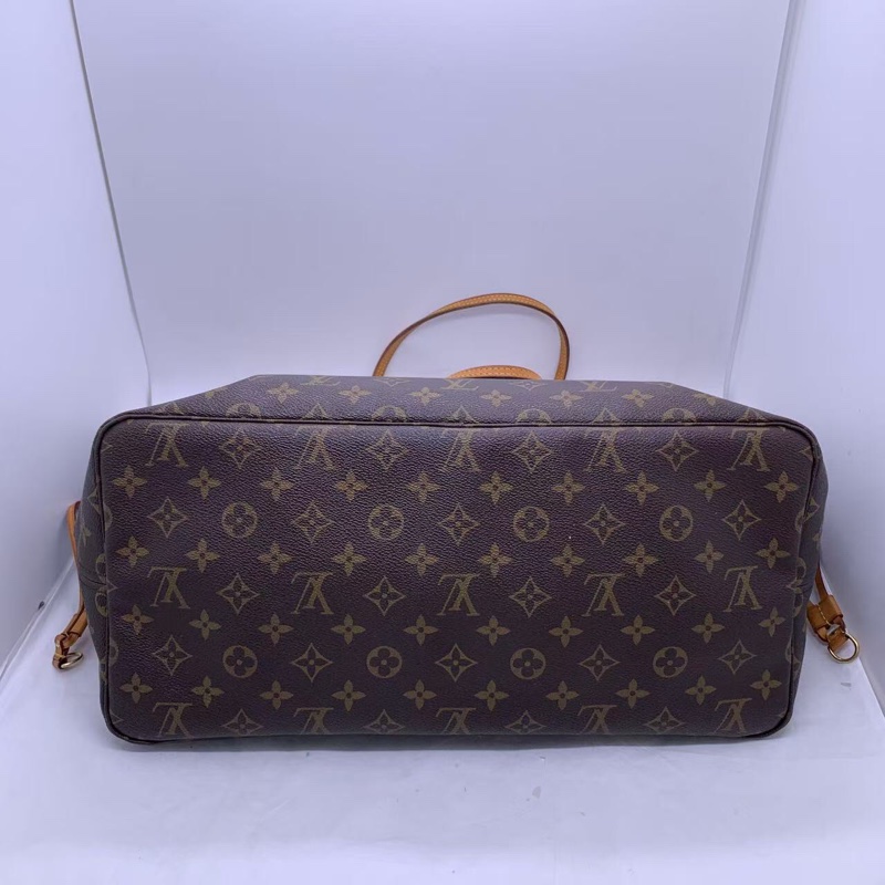 二手 lv neverfull 大號老花，包口手柄內里發黑磨損，包有異味-2