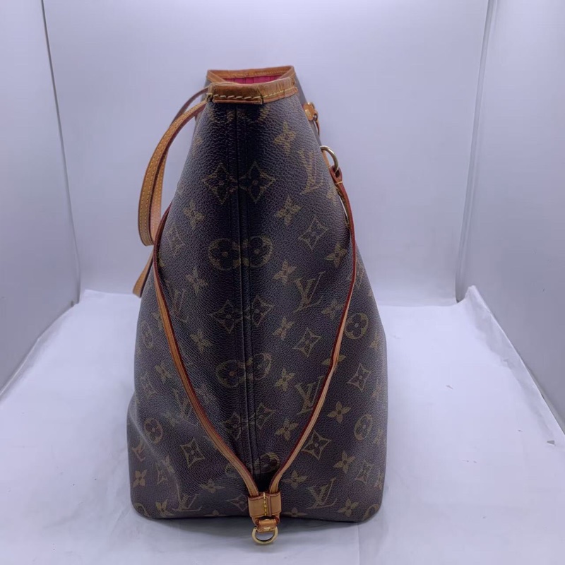 二手 lv neverfull 大號老花，包口手柄內里發黑磨損，包有異味-3