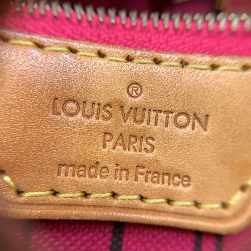 二手 lv neverfull 大號老花，包口手柄內里發黑磨損，包有異味-8