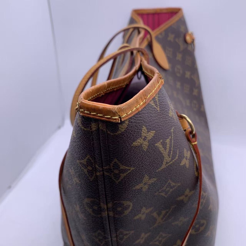 二手 lv neverfull 大號老花，包口手柄內里發黑磨損，包有異味-9