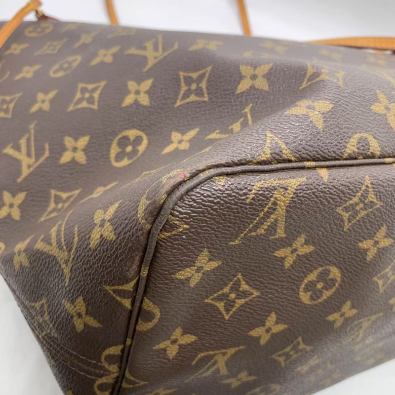 二手 lv neverfull 大號老花，包口手柄內里發黑磨損，包有異味-11