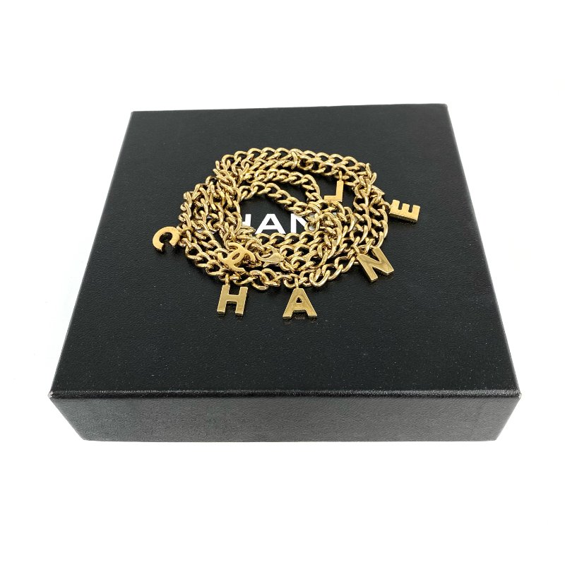 ☆ Chanel 香奈兒 Gold Tone Metal Chain Belt 02A 金色金屬鏈條腰帶02A - 257021785-1