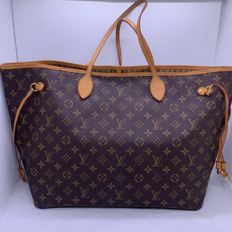 二手 lv neverfull 大號老花,包口手柄內里發黑磨損,包有異味-1