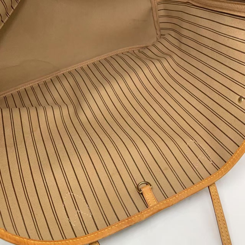 二手 lv neverfull 大號老花,包口手柄內里發黑磨損,包有異味-4