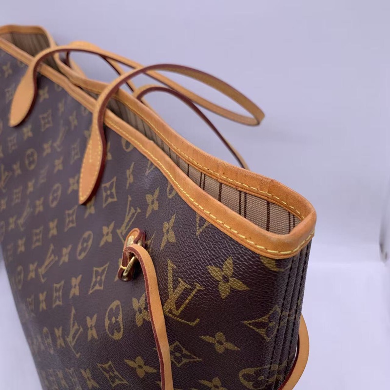 二手 lv neverfull 大號老花,包口手柄內里發黑磨損,包有異味-6