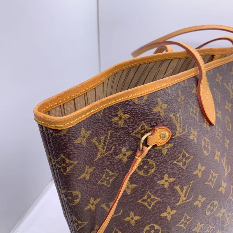 二手 lv neverfull 大號老花,包口手柄內里發黑磨損,包有異味-9
