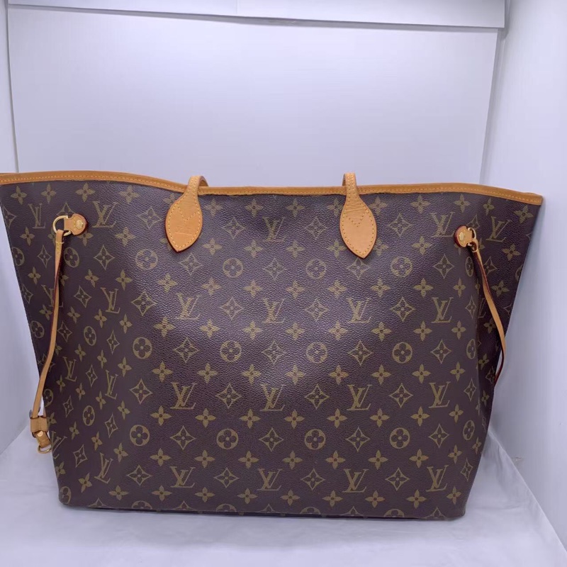 二手 lv neverfull 大號老花,包口手柄內里發黑磨損,包有異味-1