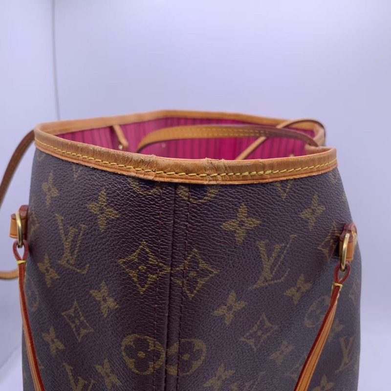二手 lv neverfull 大號老花，包口手柄內里發黑磨損，包有異味-9