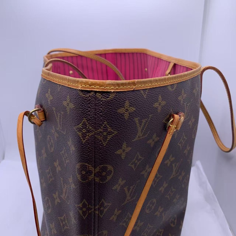 二手 lv neverfull 大號老花，包口手柄內里發黑磨損，包有異味-10