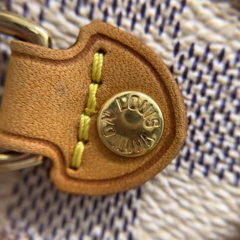 二手 lv neverfull 中號白棋盤格，包口手柄內里發黑磨損，包有異味-17