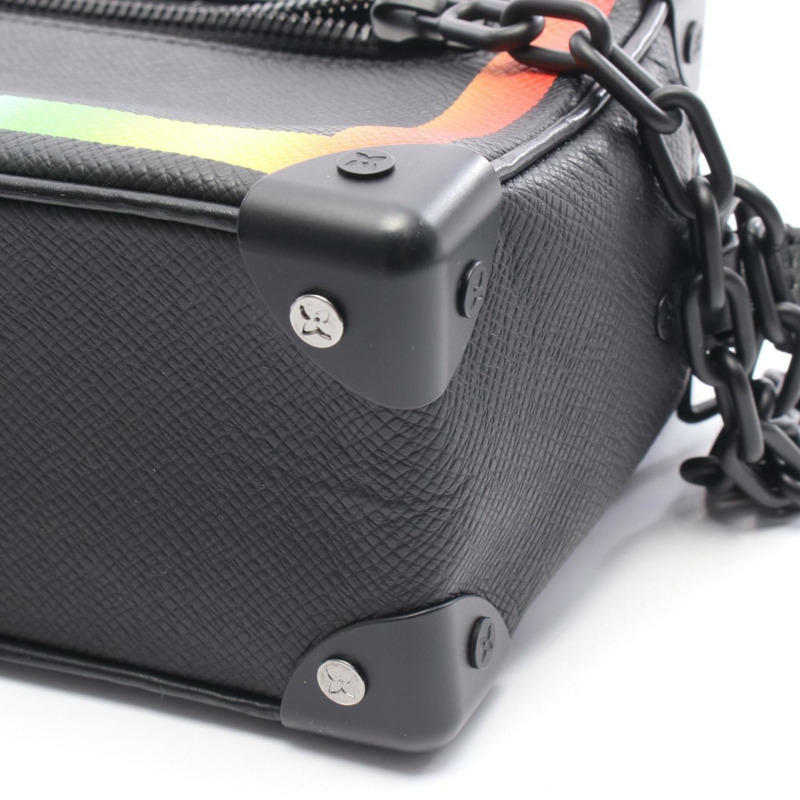 路易威登迷你軟箱肩背包,Taiga皮革,男士,黑色,多色,M30351-5