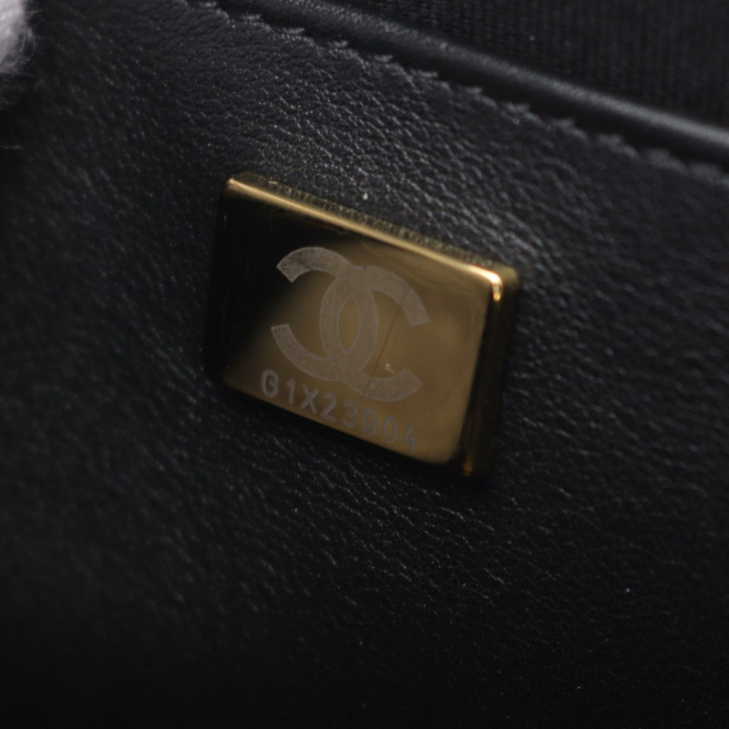 香奈兒 (CHANEL) 絎縫鏈條單肩包 AS4532 羊皮 黑色 二手 金色五金 CC-4