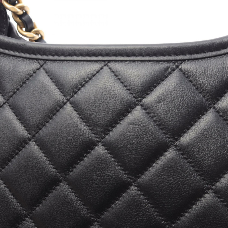 香奈兒 (CHANEL) 絎縫鏈條單肩包 AS4532 羊皮 黑色 二手 金色五金 CC-5