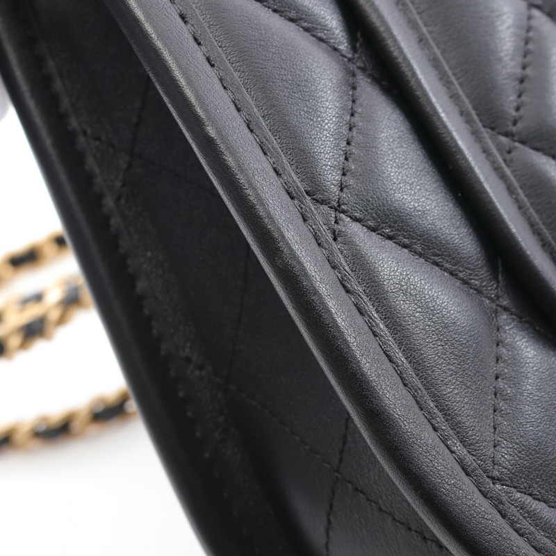 香奈兒 (CHANEL) 絎縫鏈條單肩包 AS4532 羊皮 黑色 二手 金色五金 CC-6