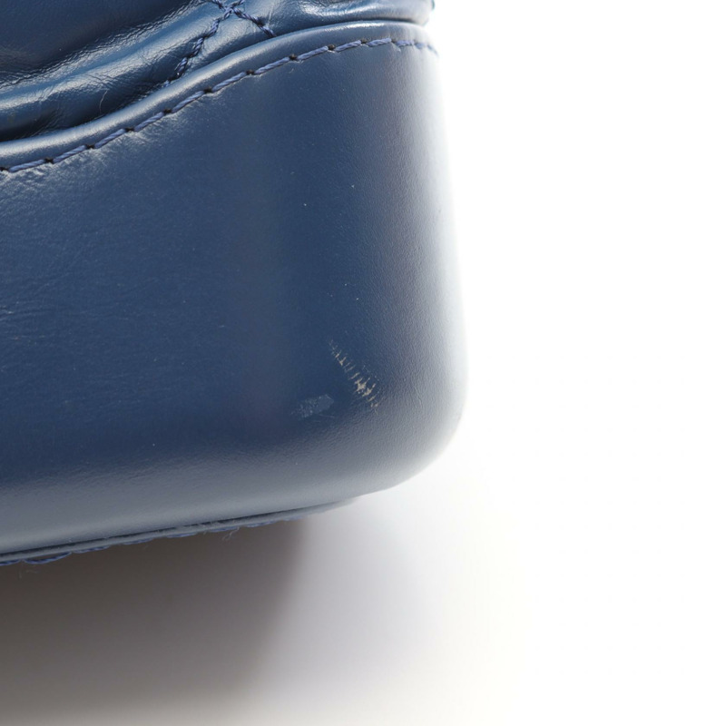 香奈兒 (CHANEL) Gabriel De Chanel 小號 Hobo 鏈條肩背包 A91810 皮革 藍色 二手-5