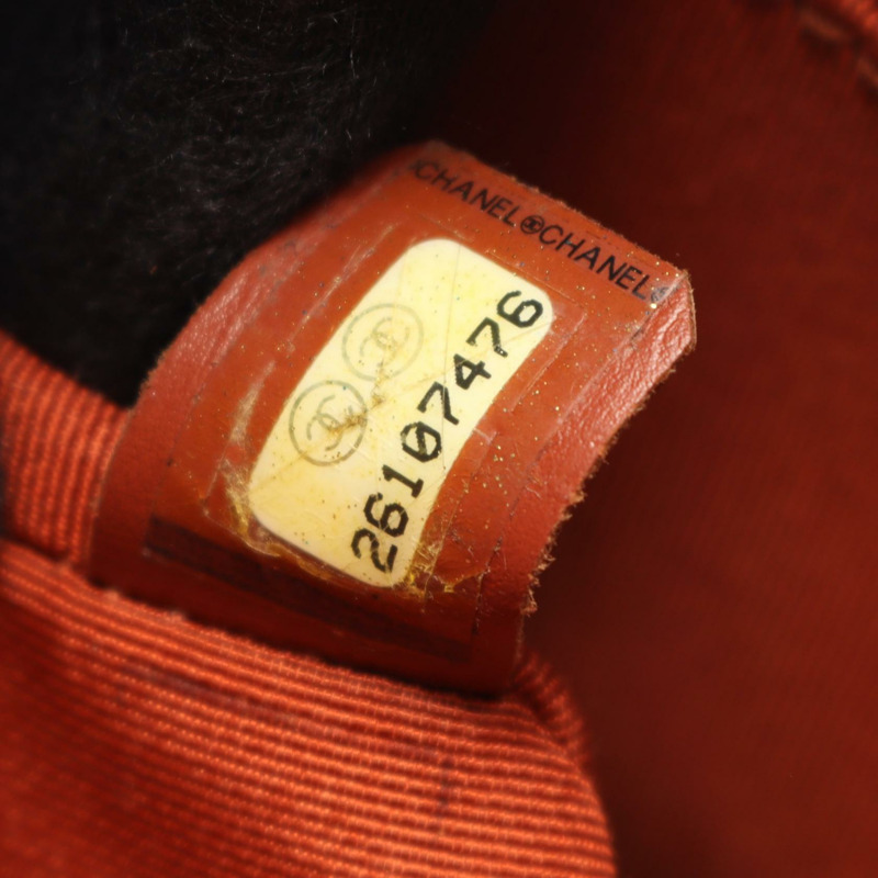 香奈兒 V 字縫線人字紋鏈單肩包,羊皮,棕色波爾多紅,銀色五金,二手-4