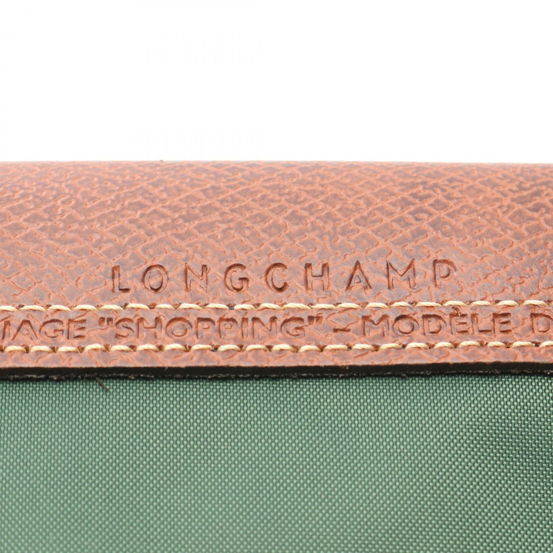 Longchamp LE PLIAGE ORIGINAL M LE PLIAGE ORIGINAL M 手提包 L2605089P95 帆布皮革 綠色棕色 全新 女士-3