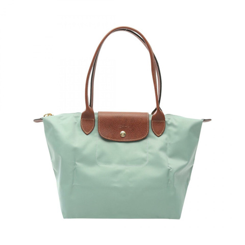 Longchamp LE PLIAGE ORIGINAL M LE PLIAGE ORIGINAL M 手提包 L2605089P99 帆布皮革 綠色棕色 全新 女士