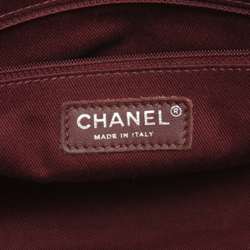 香奈兒 (CHANEL) Matelasse Chain Tote 單肩包，黑色皮革，二手，女士，帶五金配件-3