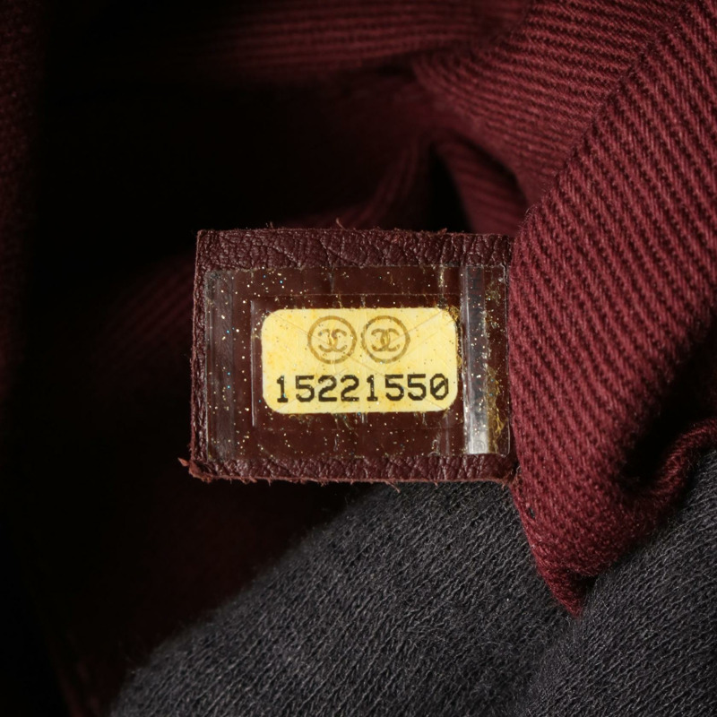 香奈兒 (CHANEL) Matelasse Chain Tote 單肩包，黑色皮革，二手，女士，帶五金配件-4