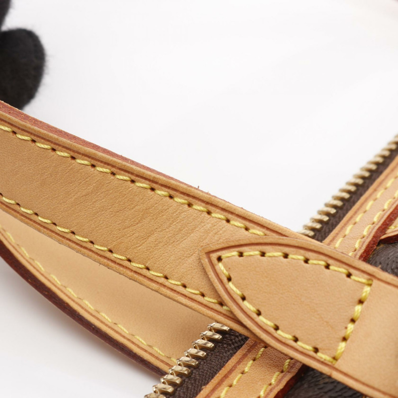 路易威登 Palermo PM 單肩手提包 M40145 Monogram 皮革 棕色 二手 LV-11