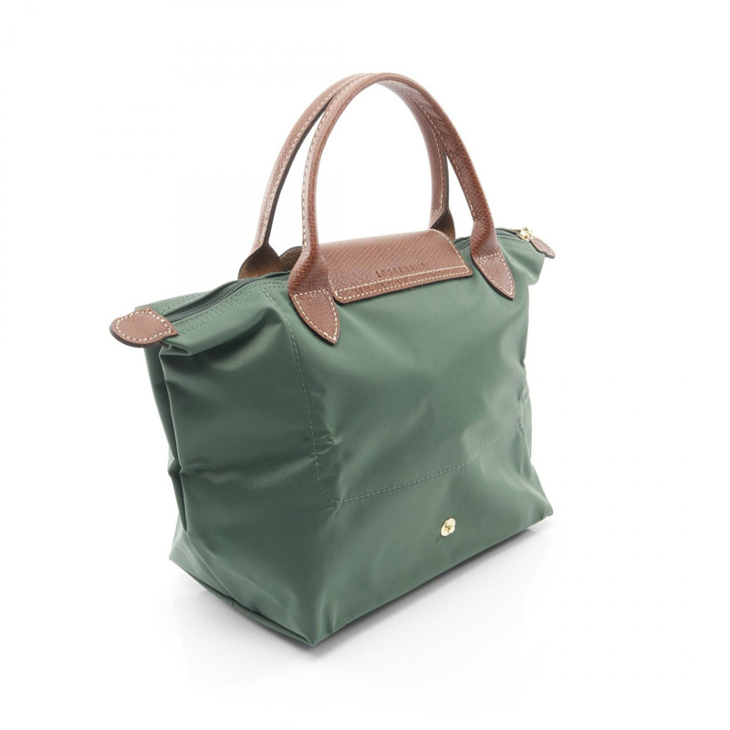 Longchamp Le Pliage S 托特包 L1621089P95 尼龍皮革 綠色棕色 全新 女士-1