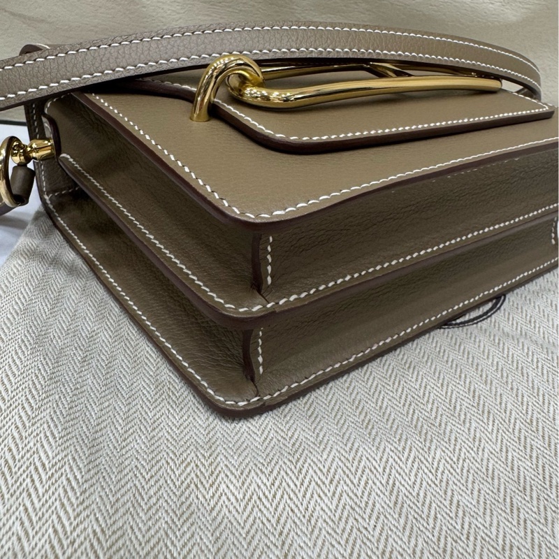 Hermes 猪鼻子19金扣 大象灰B刻-5