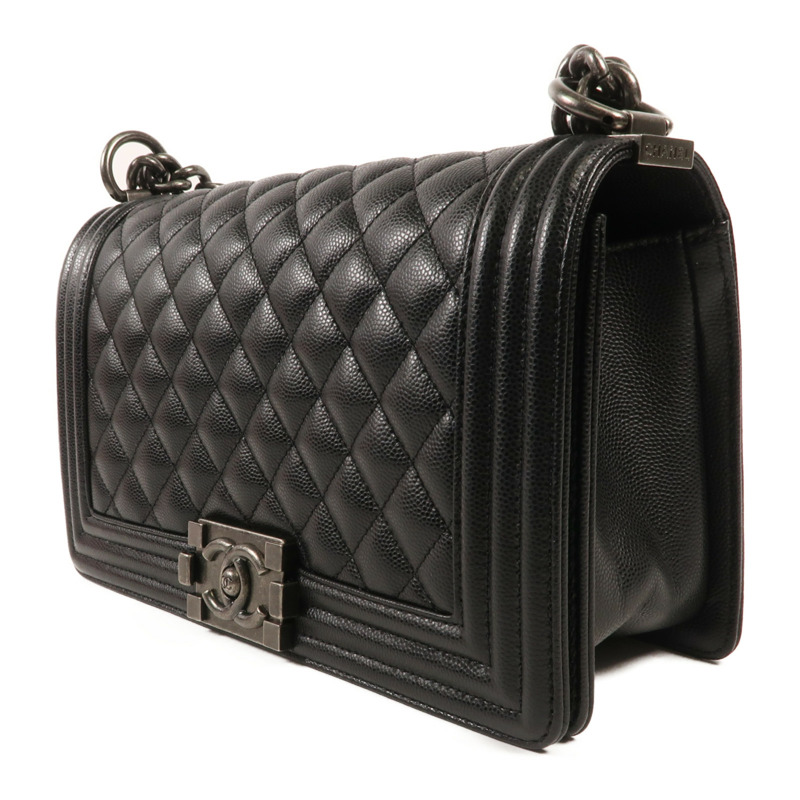 CHANEL 牛皮皮革Boy 25鏈帶肩背袋-2