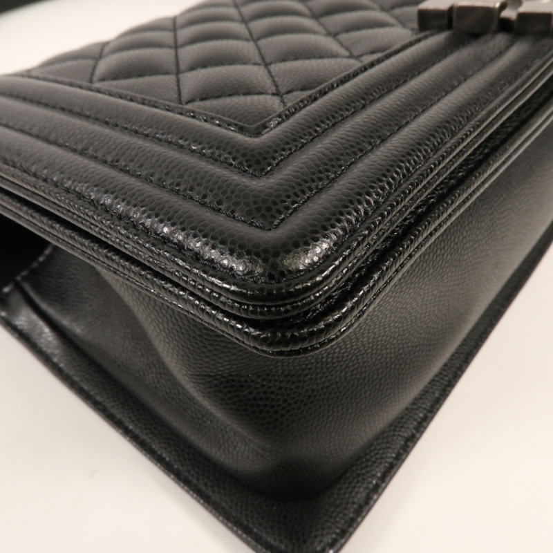 CHANEL 牛皮皮革Boy 25鏈帶肩背袋-5