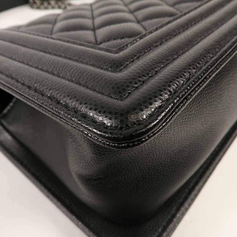 CHANEL 牛皮皮革Boy 25鏈帶肩背袋-7