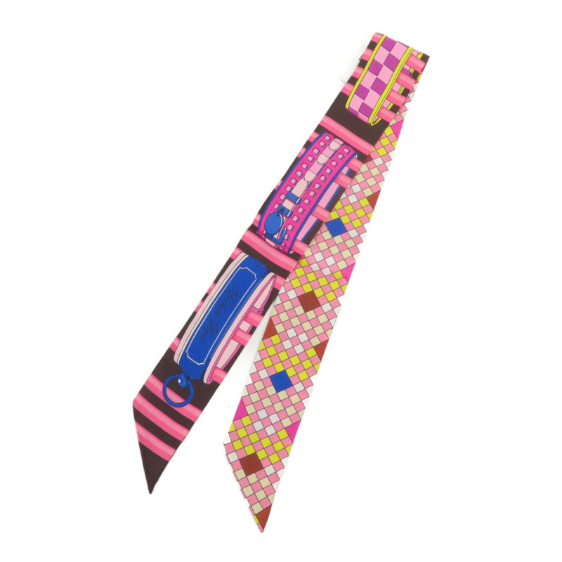 HERMES 絲質Twilly絲巾-0