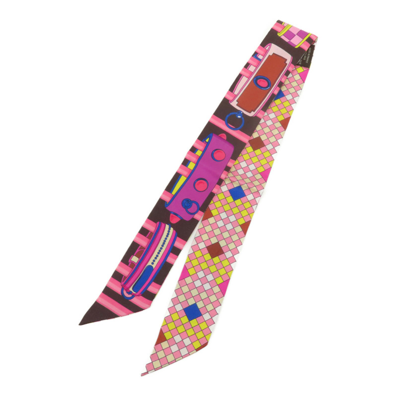 HERMES 絲質Twilly絲巾-1