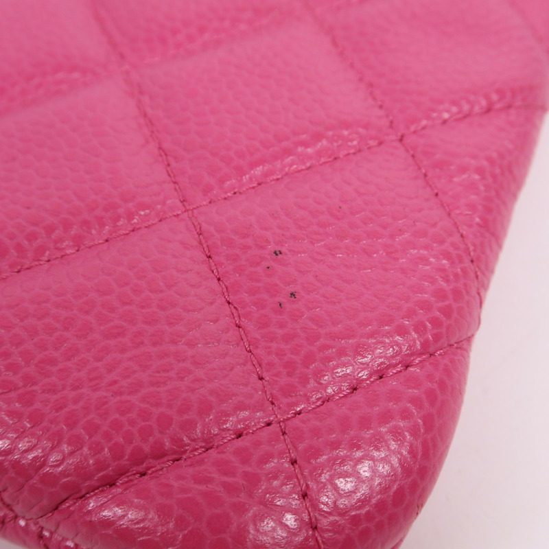 CHANEL 牛皮皮革Classic Medium銀扣手拿包-12