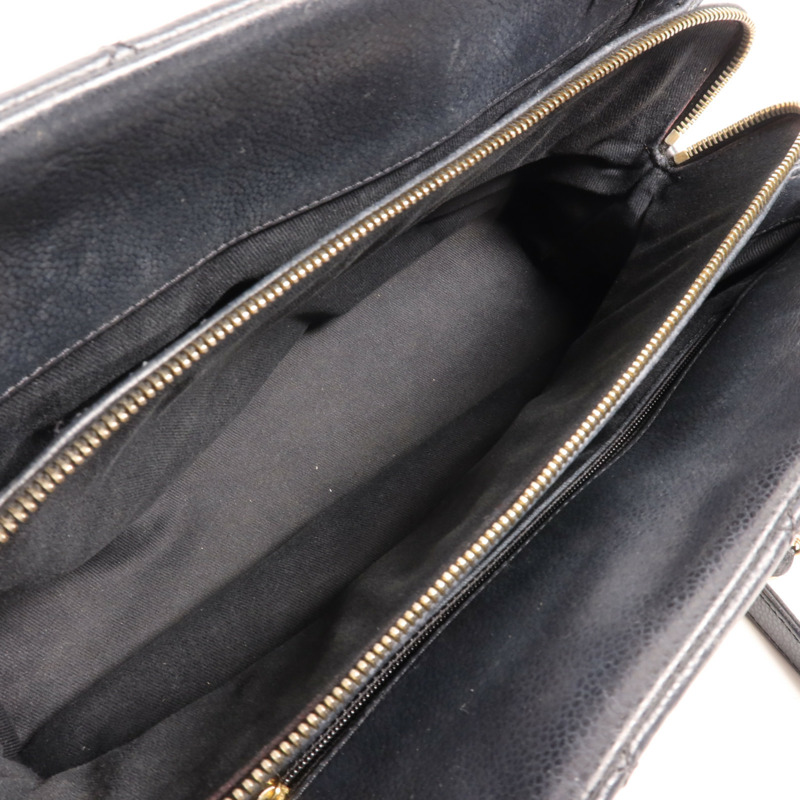 CHANEL 牛皮皮革Tote Bag金扣肩背袋-9