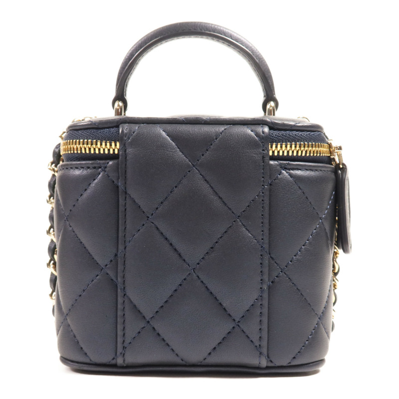 CHANEL 羊皮皮革Vanity Case金扣手挽肩背兩用袋-1