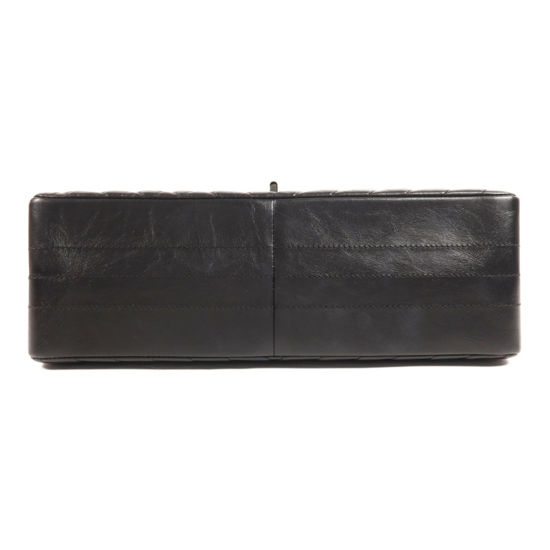 CHANEL 牛皮皮革Mini 2.55 So Black鏈帶肩背袋-3