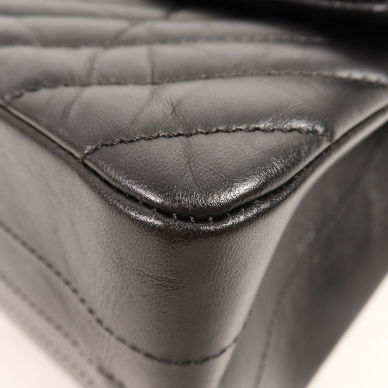 CHANEL 牛皮皮革Mini 2.55 So Black鏈帶肩背袋-5