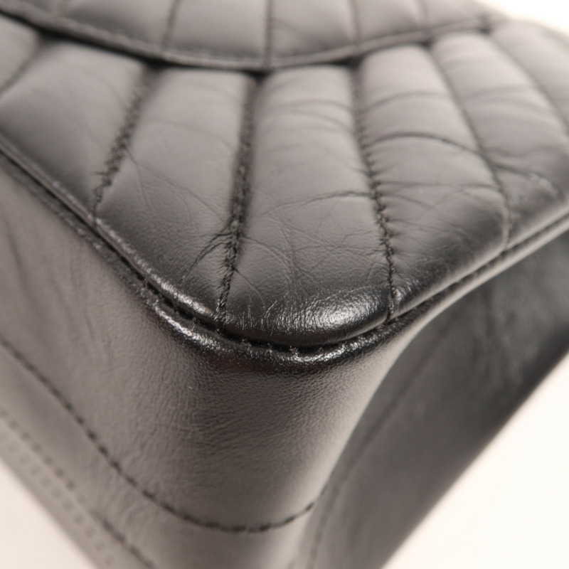 CHANEL 牛皮皮革Mini 2.55 So Black鏈帶肩背袋-7